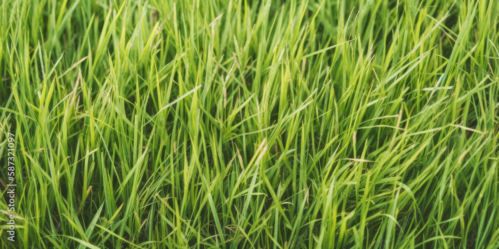 Green grass texture background - Generative AI Green grass texture background - Generative AI