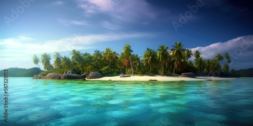 A Tropical island - Generative AI © Zerbor
