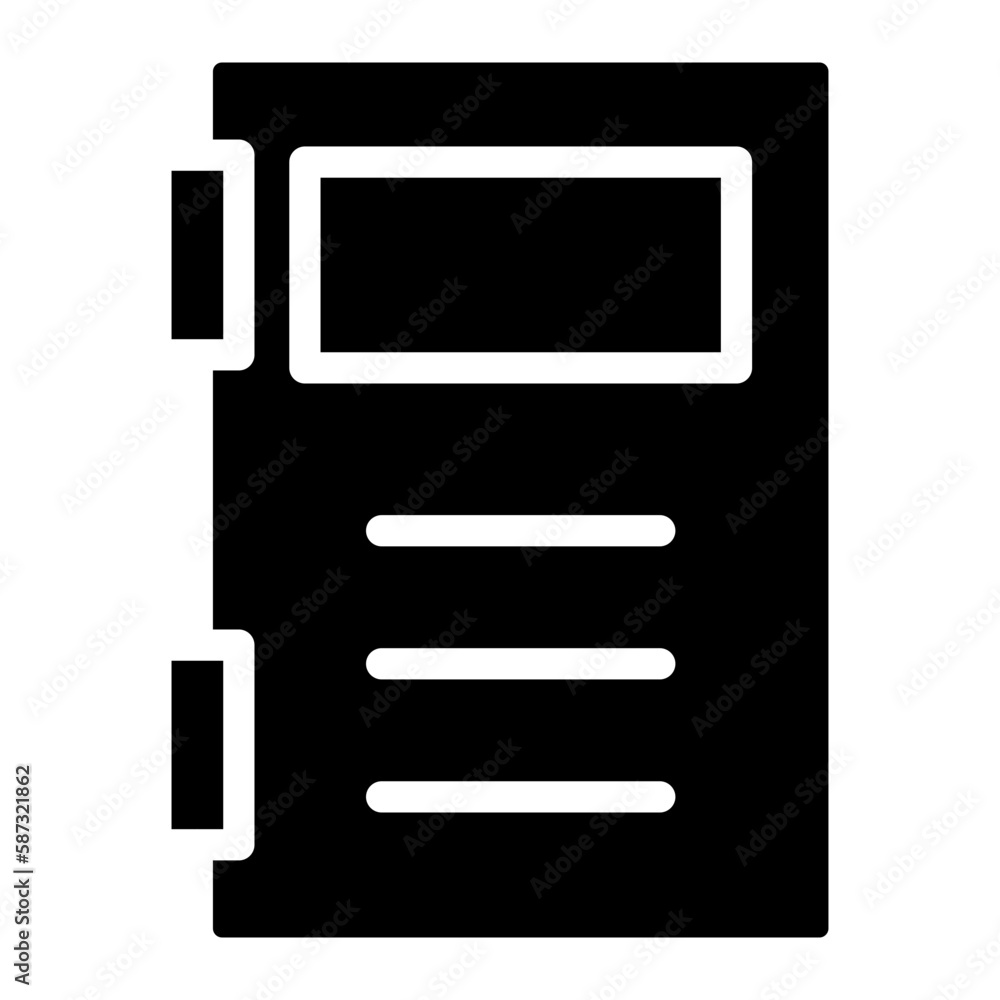 Fototapeta premium book glyph 