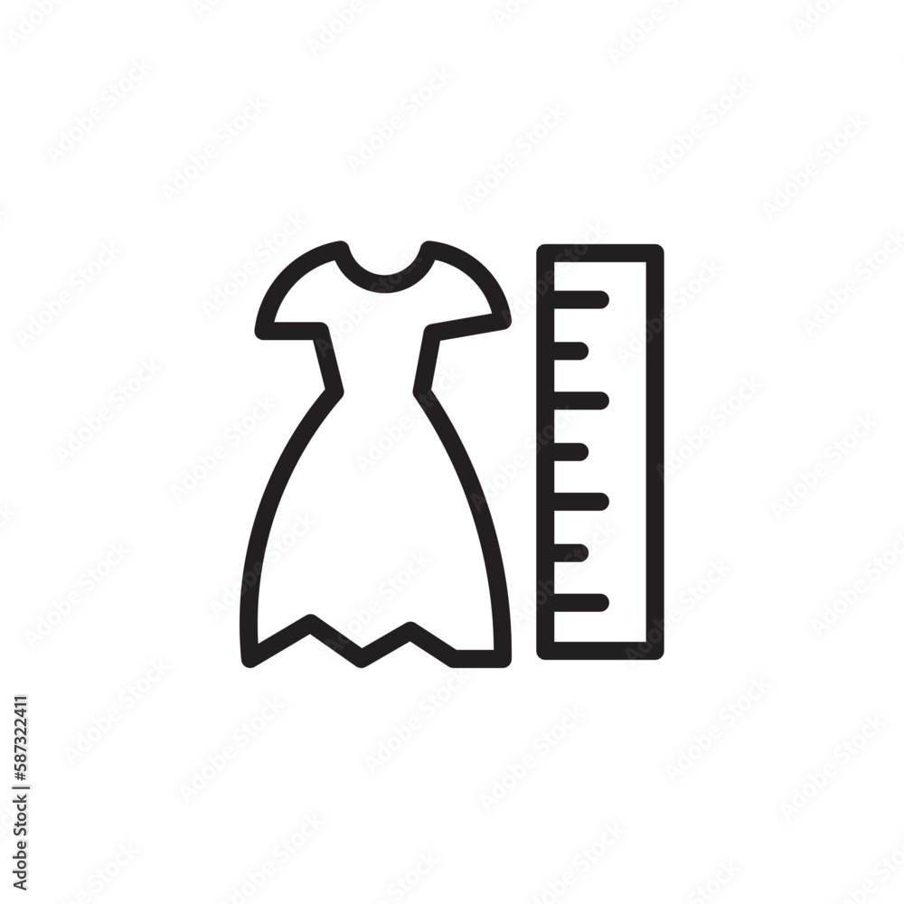 Cloth Fabric Female Outline Icon Cloth Fabric Female Outline Icon