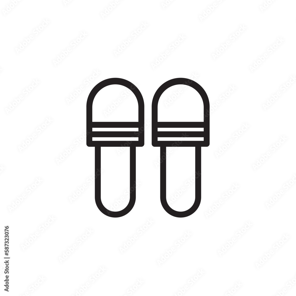 Fabric Shoe Slipper Outline Icon Fabric Shoe Slipper Outline Icon