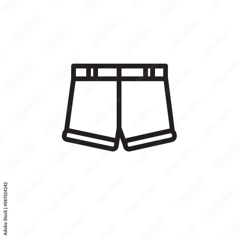 Fabric Fashion Shorts Outline Icon Fabric Fashion Shorts Outline Icon