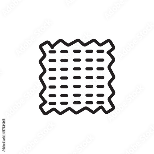 Fabric Swatch Textile Outline Icon