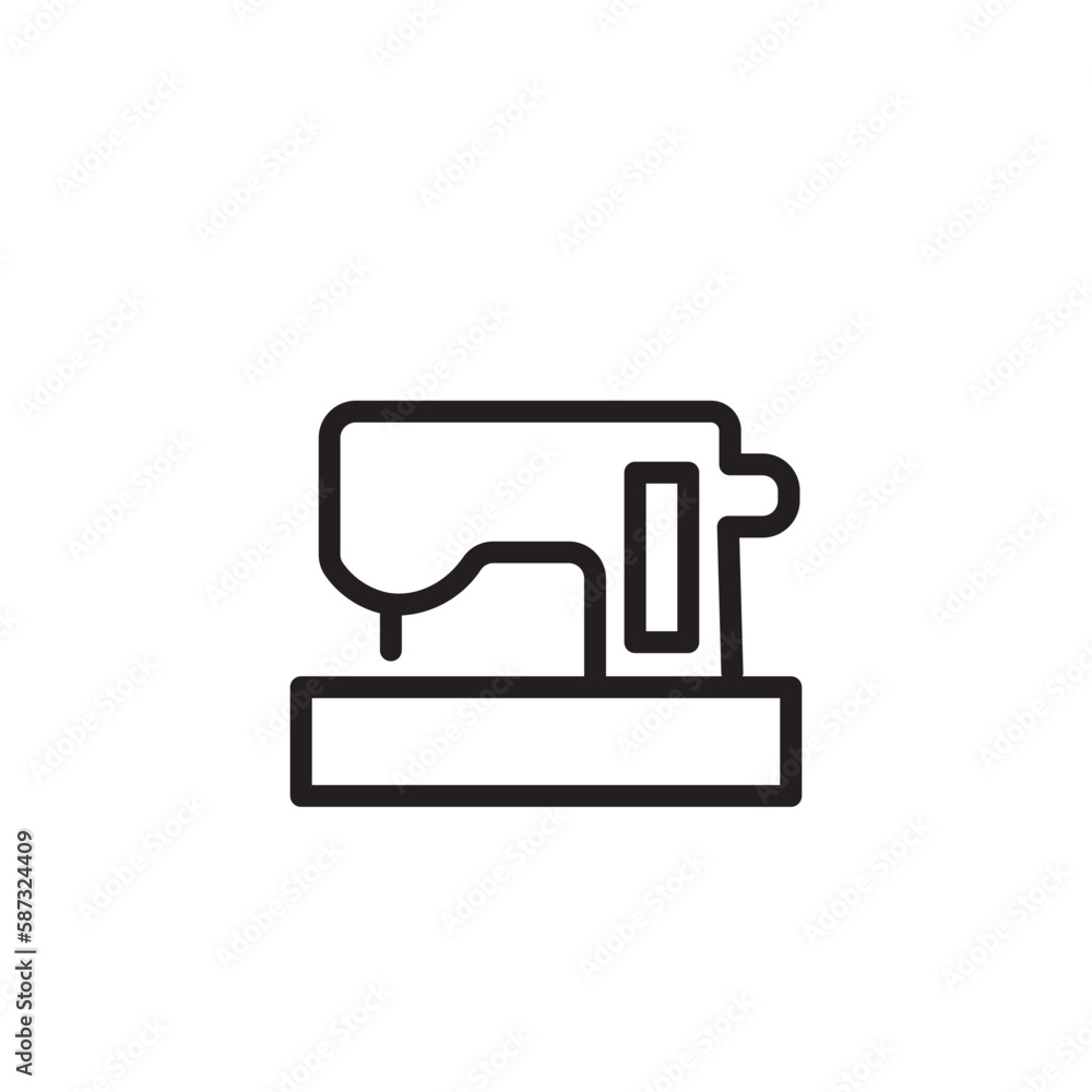 Sewing Machine Tailor Outline Icon Sewing Machine Tailor Outline Icon