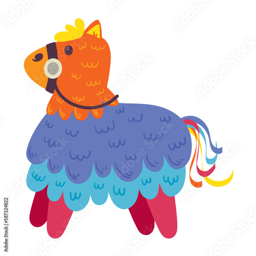 Cute cartoon mexican pinata