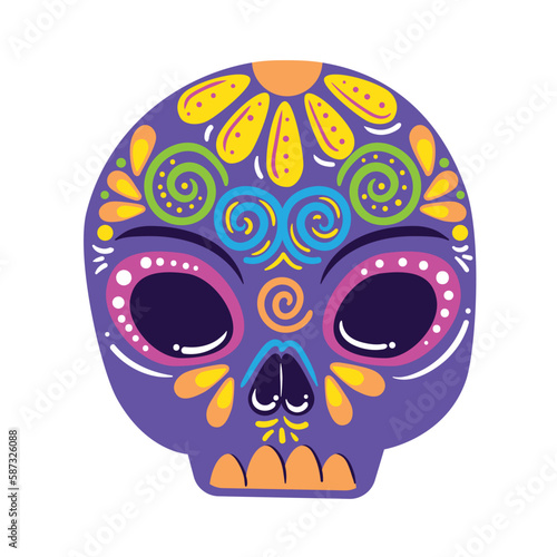 mexican culture ornate skull decoration