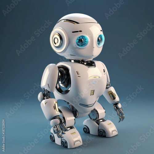 Süßer Roboter, Künstliche Intelligenz, Ai generierter Robotor