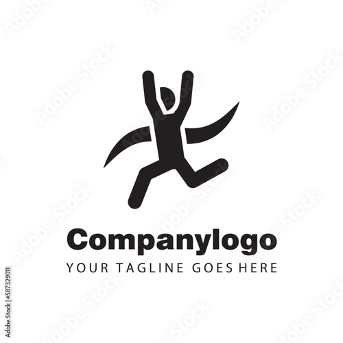 people jump for logo company design