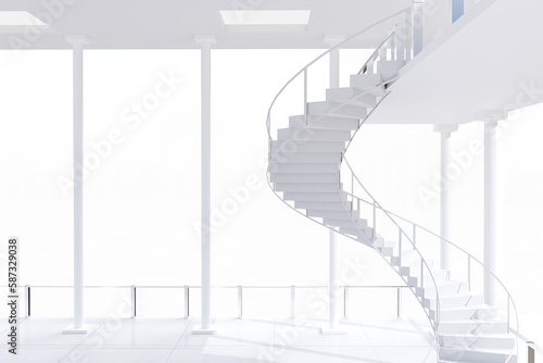 Digitally generated image of steps and staircase 