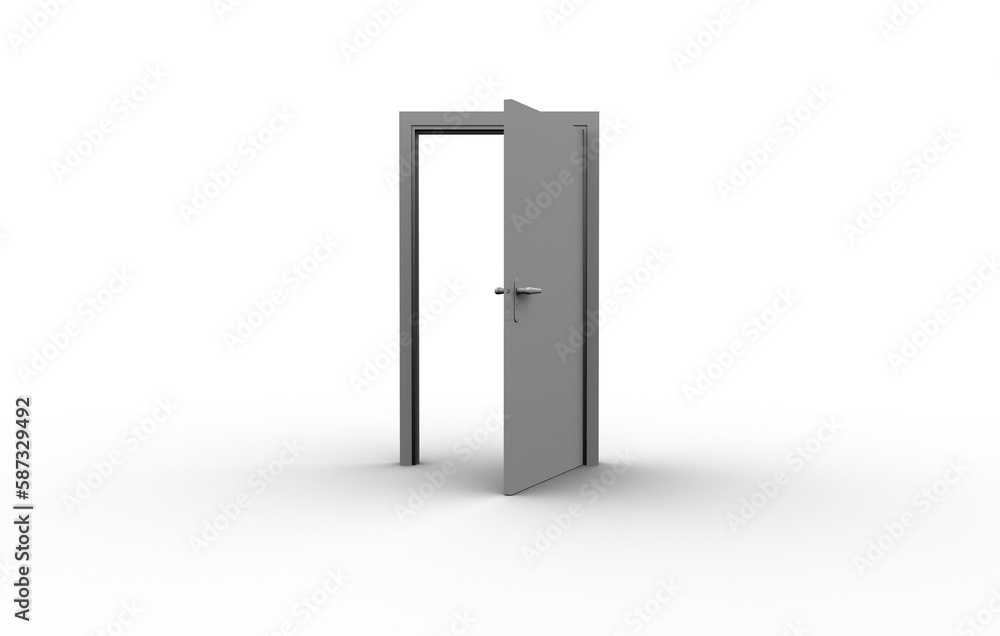 Naklejka premium Illustration of an open door