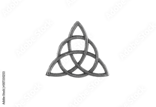 witch sign, pentagram isolated on white background