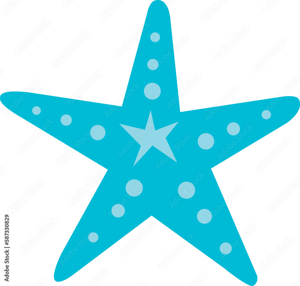 Starfish flat design illustration for decoration on marine life and ocean concept. Starfish flat design illustration for decoration on marine life and ocean concept.
