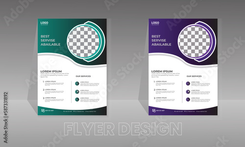 Poster flyer pamphlet brochure cover design layout space for photo background, vector template in A4 size. Vector eco flyer, poster, brochure, magazine cover template. Creative Flyer Layout.