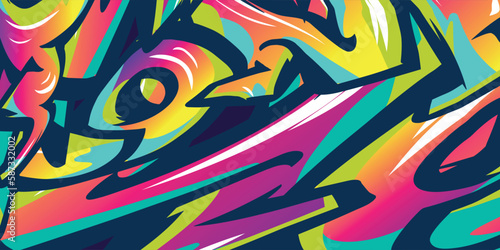 Vector Abstract colorful design graffitti texture pattern ink paint summer texture creative decoration graphic