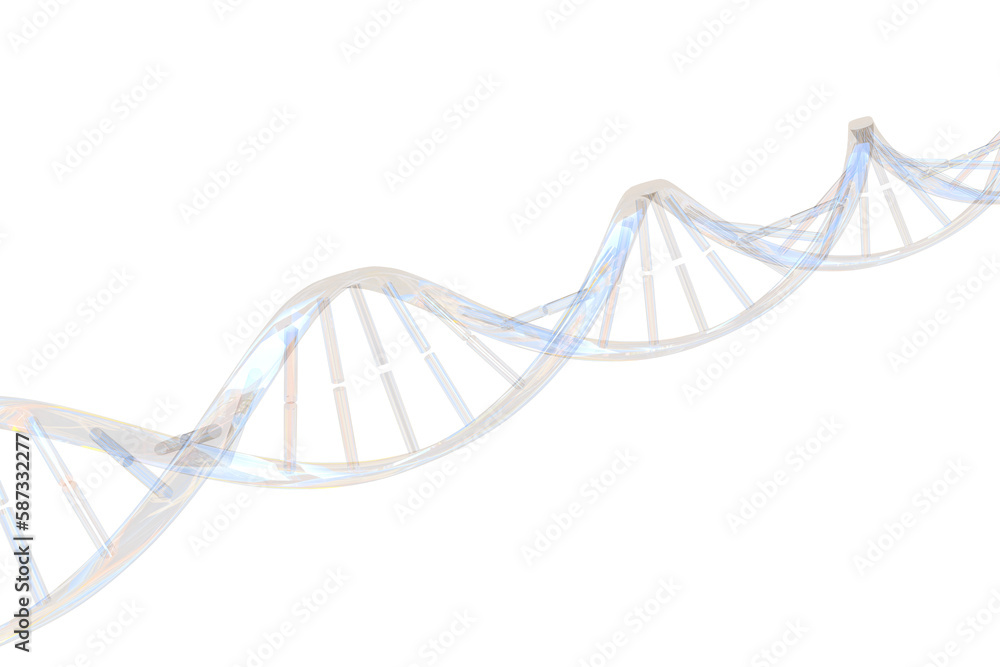 Illustrative image of transparent DNA  - obrazy, fototapety, plakaty 