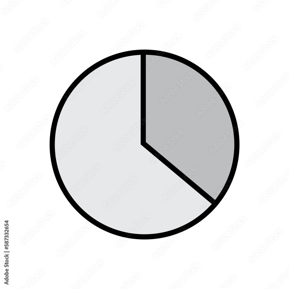 Pie chart against white background Pie chart against white background