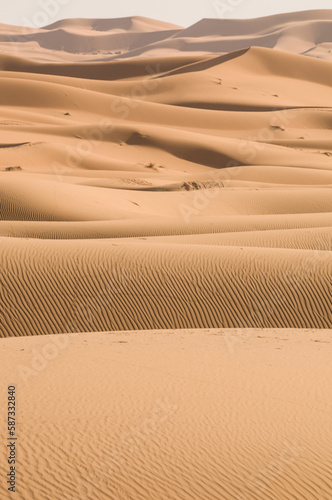 Dunas en el desierto de Erg Chebbi en Marruecos