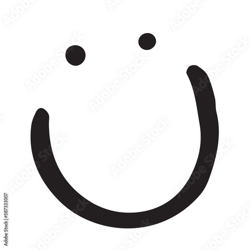 Smiley face over white background