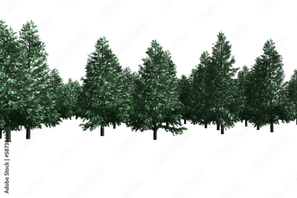 Fototapeta premium Digitally generated image of green forest