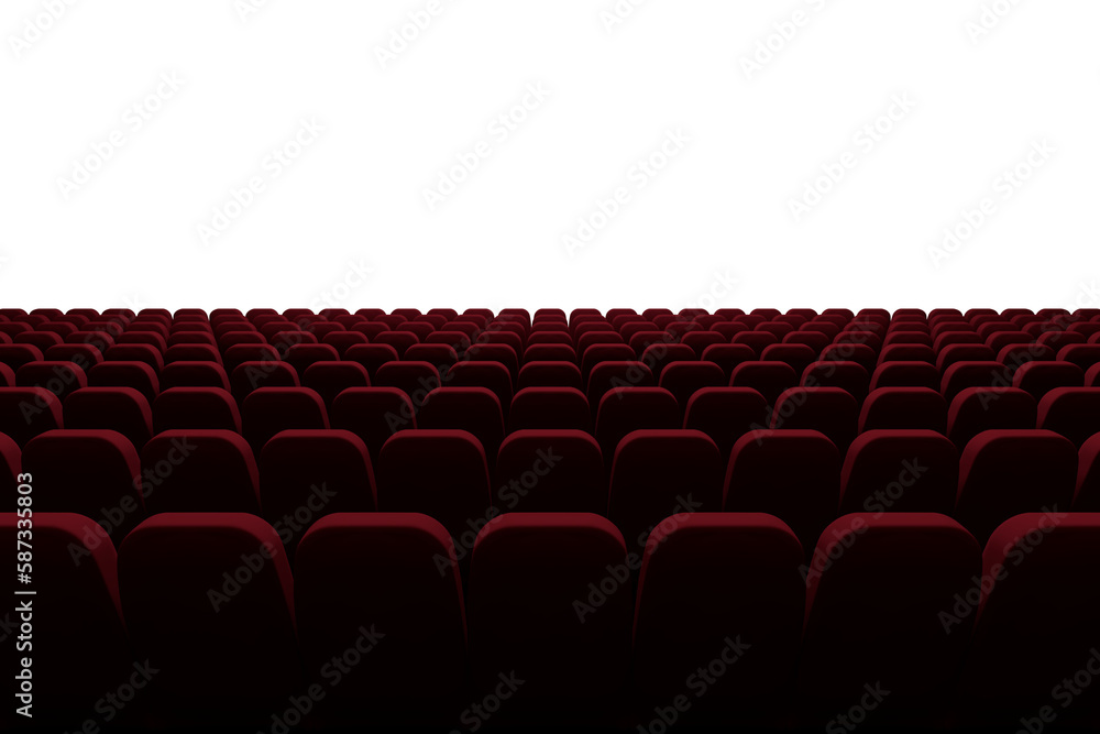 Red seats in row at auditorium