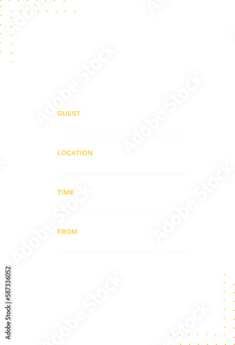 Digitally composite image of invitation card in yellow color text