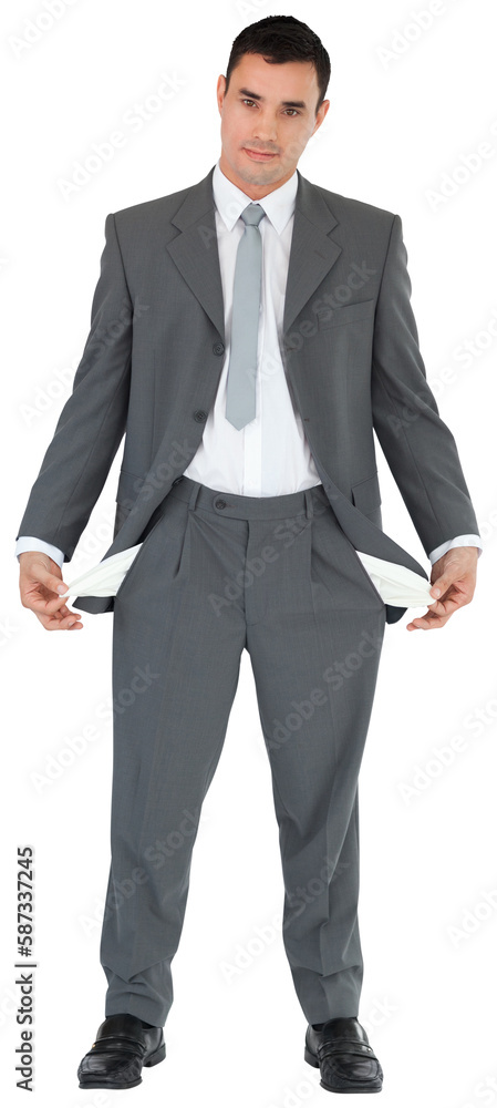 Businessman with empty pockets Businessman with empty pockets
