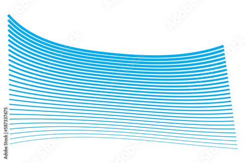 Curved lines over white background