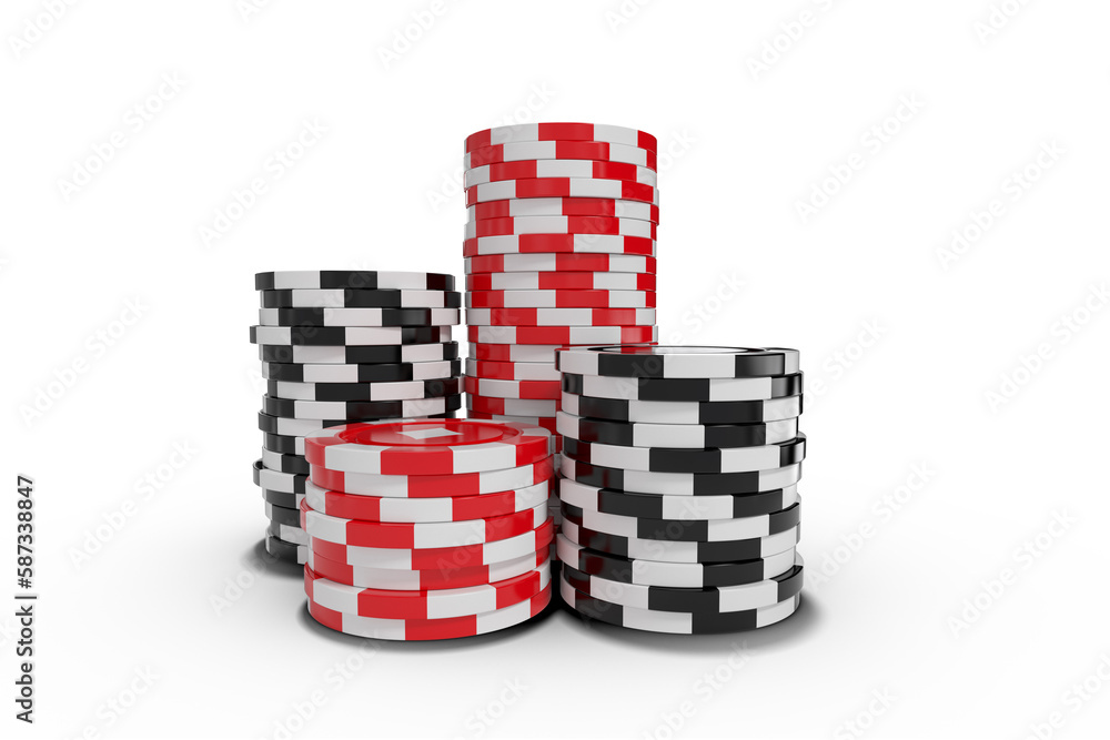 Naklejka premium Digital composite image of gambling chips