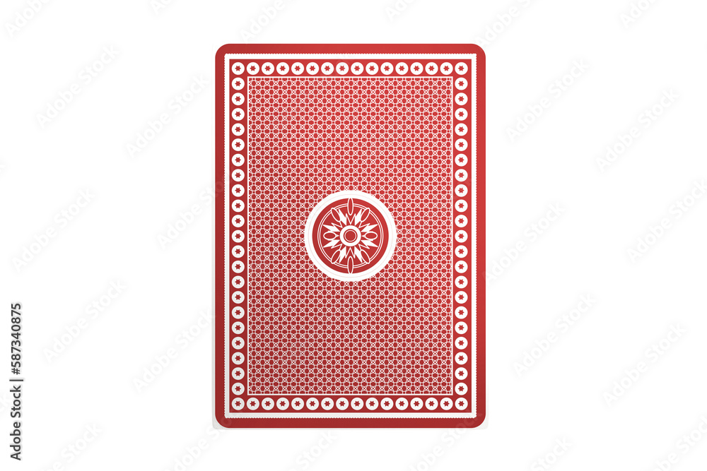 Computer graphic image of red playing card Computer graphic image of red playing card