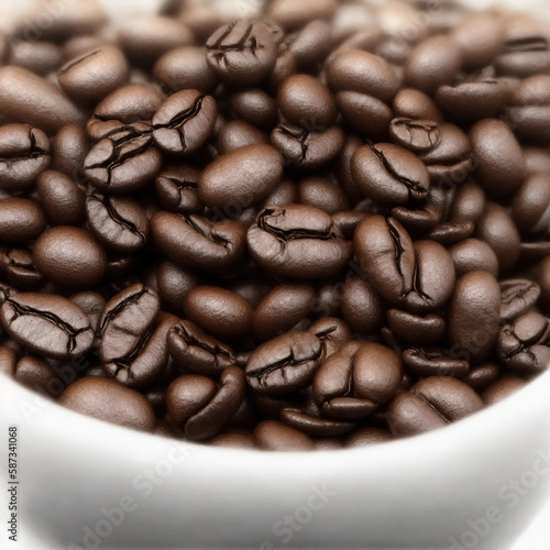 カップに入ったコーヒー豆