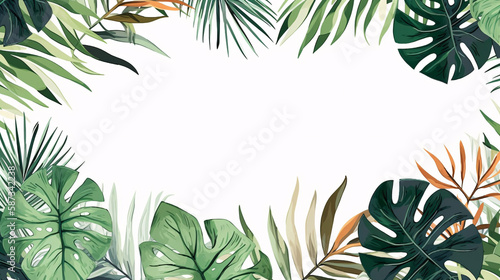 abstract floral botanical background with blank space for text generative ai