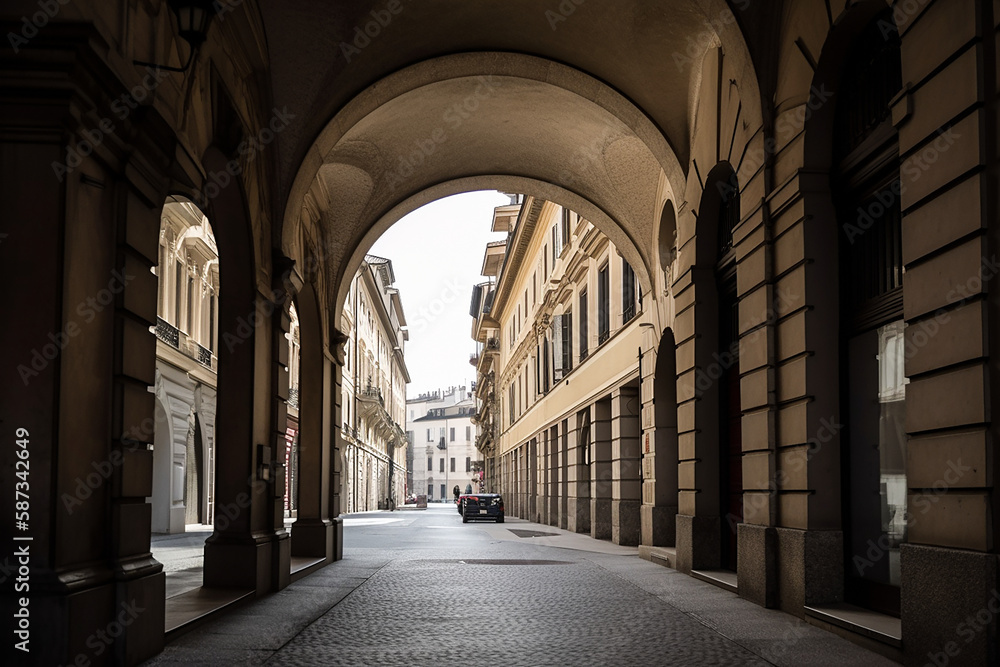 Italian Archways.  Generative AI.
A digital painting of beautiful Italian archway architecture.