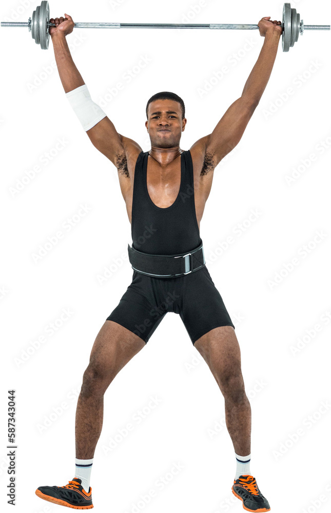 Bodybuilder lifting heavy barbell weights Bodybuilder lifting heavy barbell weights