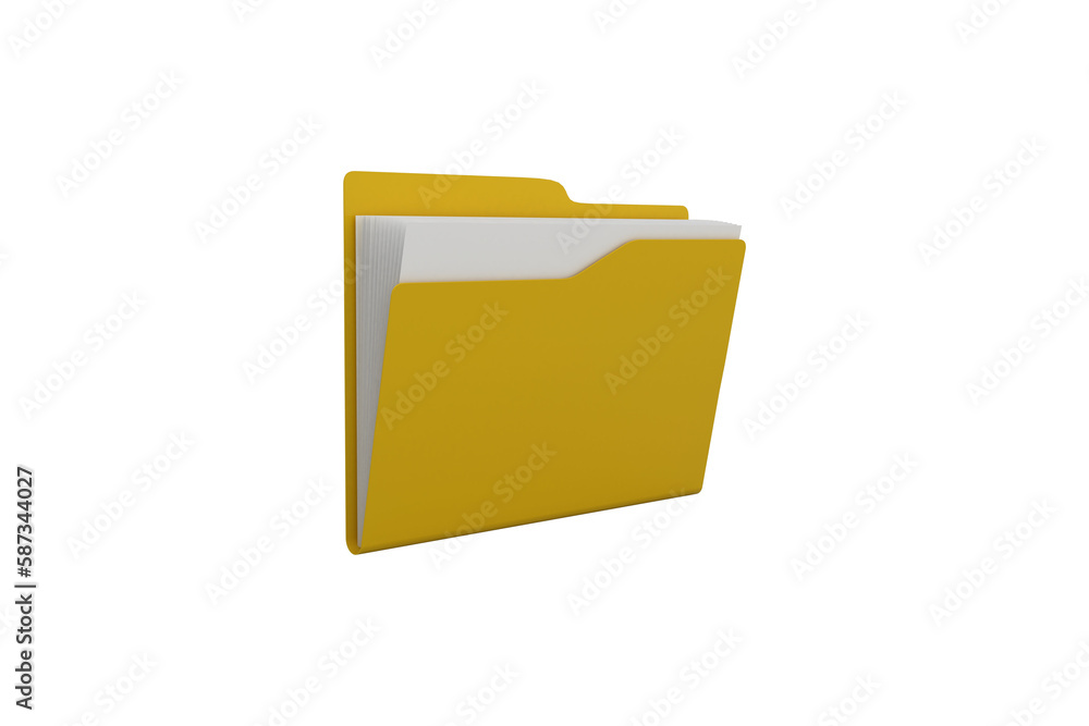 Illustration of folder with papers Illustration of folder with papers