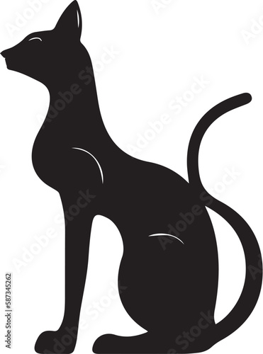 
vector egyptian cat illustration design photo