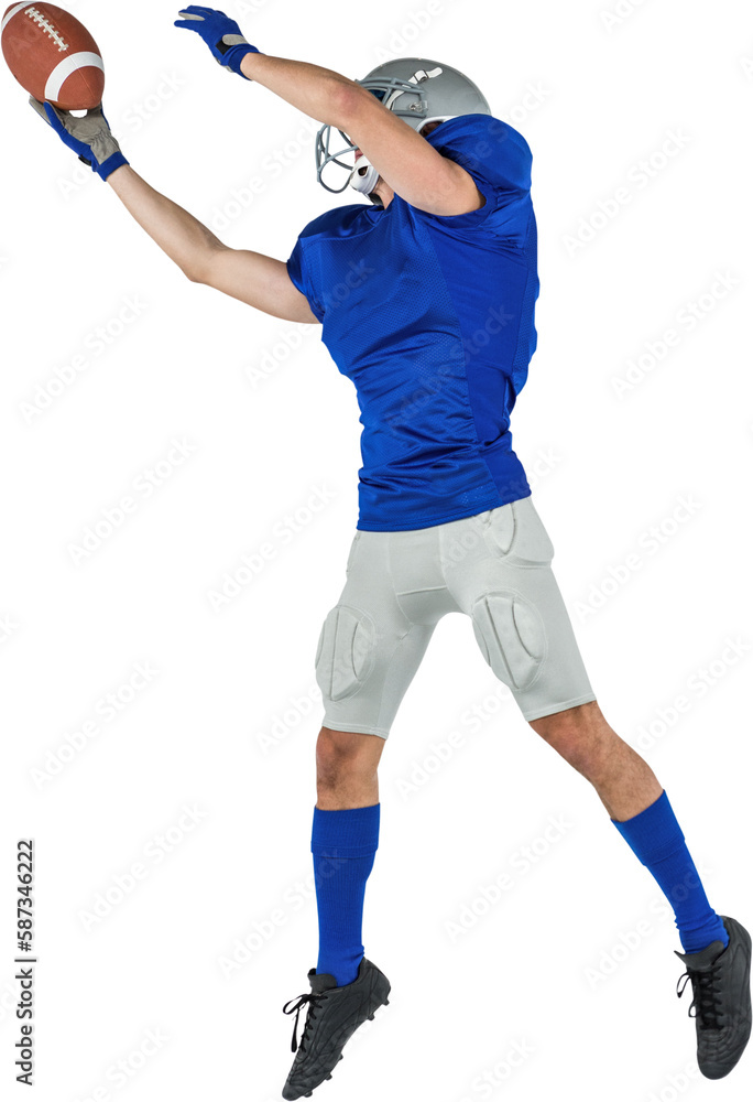 Sports player catching ball