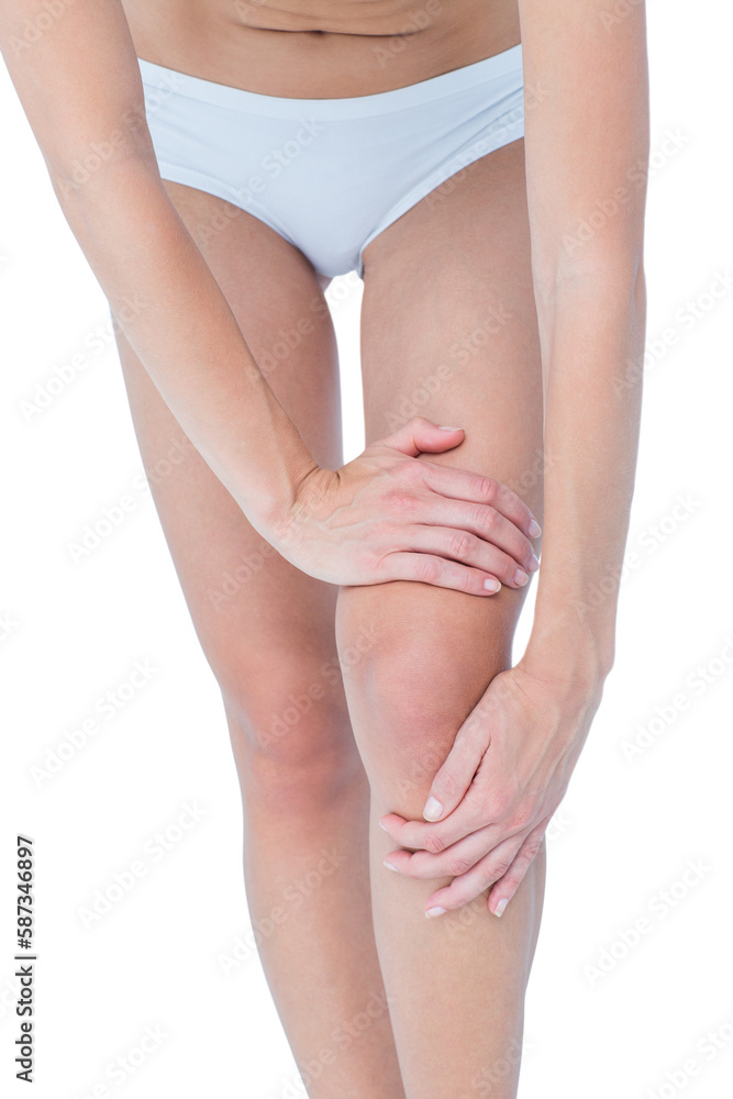 Woman with knee pain