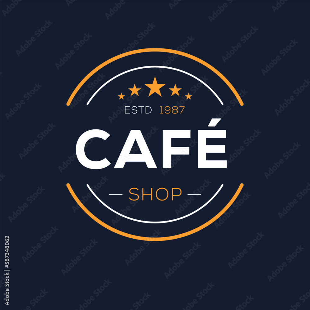 Fototapeta premium Creative (cafe) shop design, vector illustration.