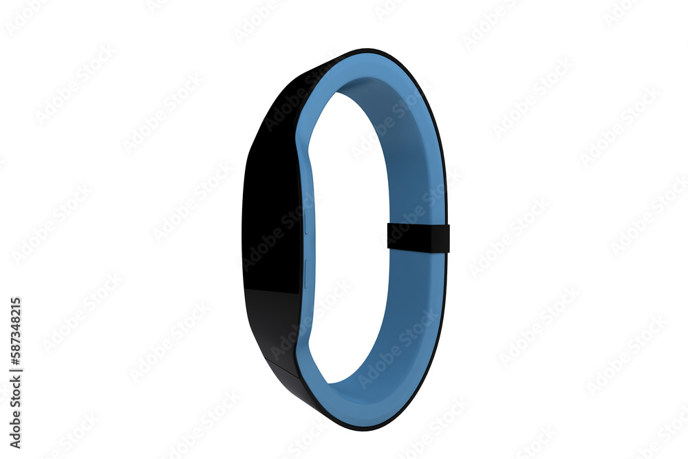 Illustration of blue and black smart watch Illustration of blue and black smart watch