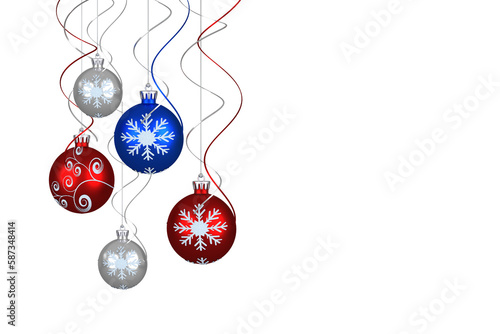 Digital hanging christmas bauble decoration 