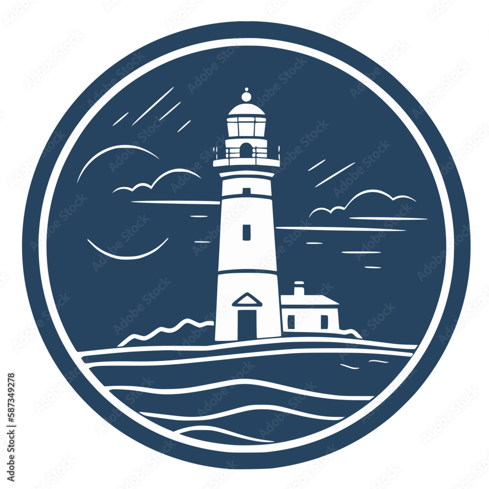 lighthouse in a circle lighthouse in a circle