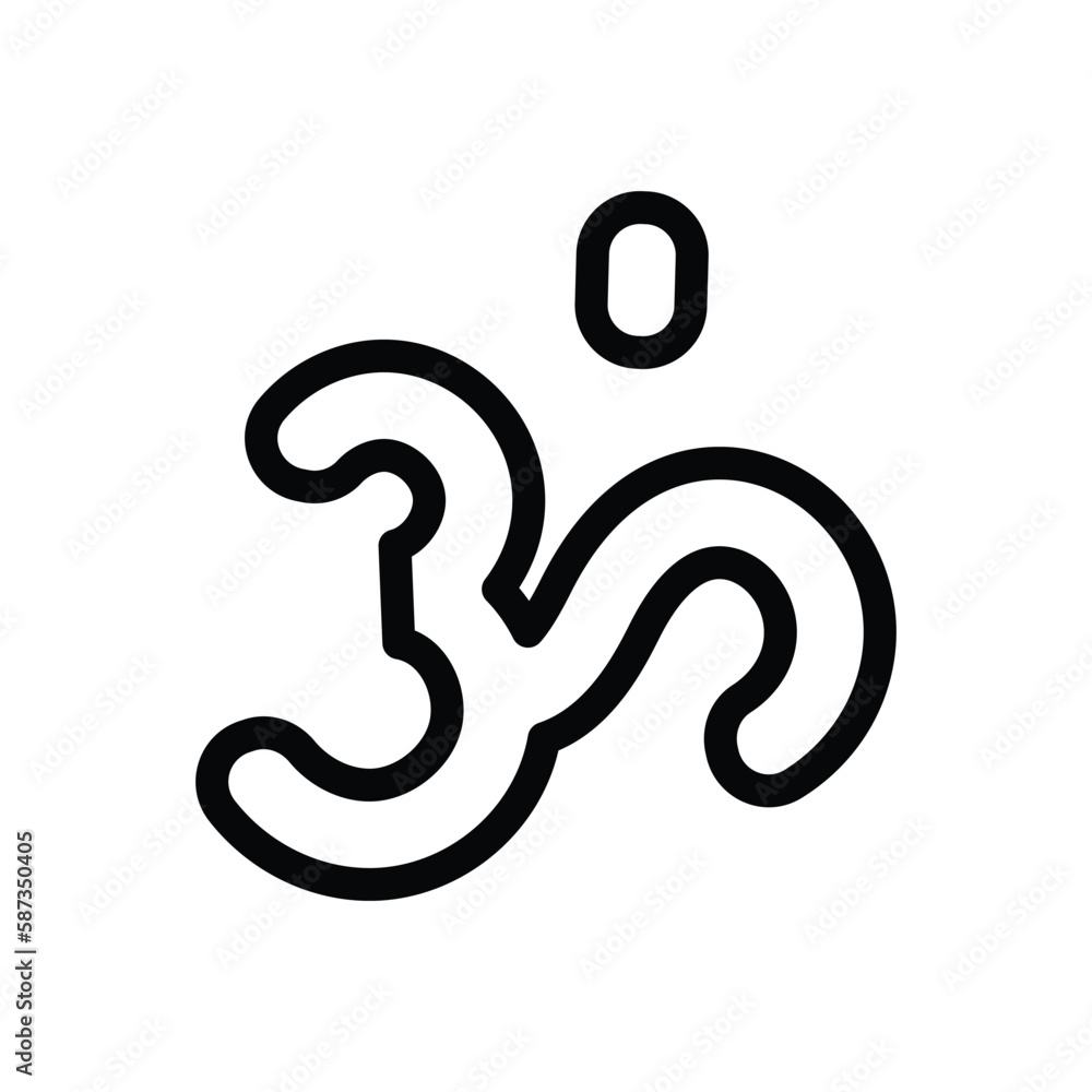 Obraz premium Om icon vector stock.