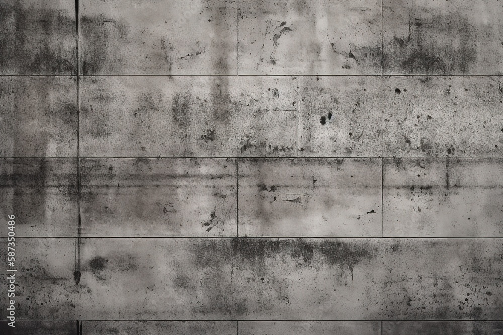 Obraz premium Seamless tiled concrete wall pattern, generative ai