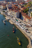 View of Ribeira historical quarter on the margin Douro river