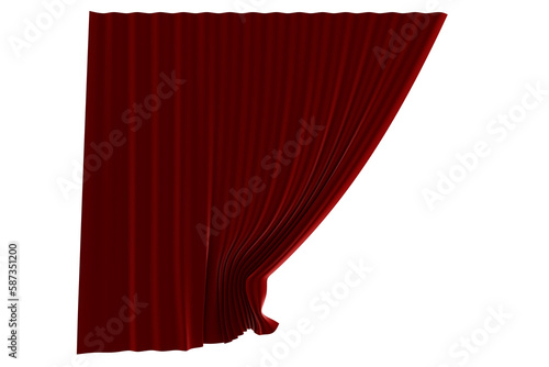 Close up of folded curtain