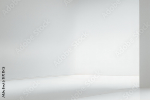 Abstract white studio background for product presentation. 