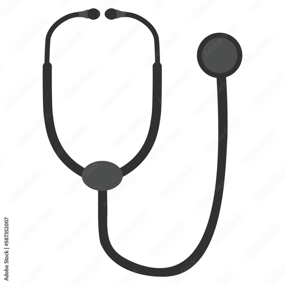 Stethoscope icon. Diagnostic symbol. Doctor item. Flat vector illustration. Stethoscope icon. Diagnostic symbol. Doctor item. Flat vector illustration.