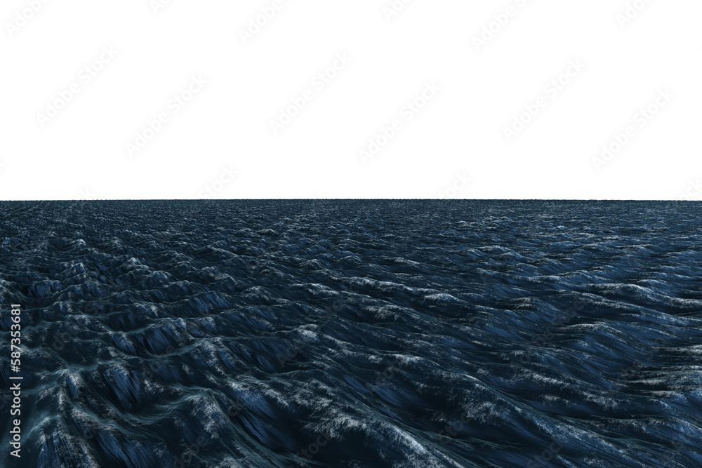 Naklejka premium Rough blue ocean