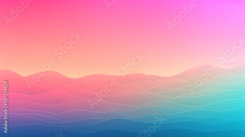 Iridescent pastel colors waves background, banner, poster, sea waves imitation. Generative AI