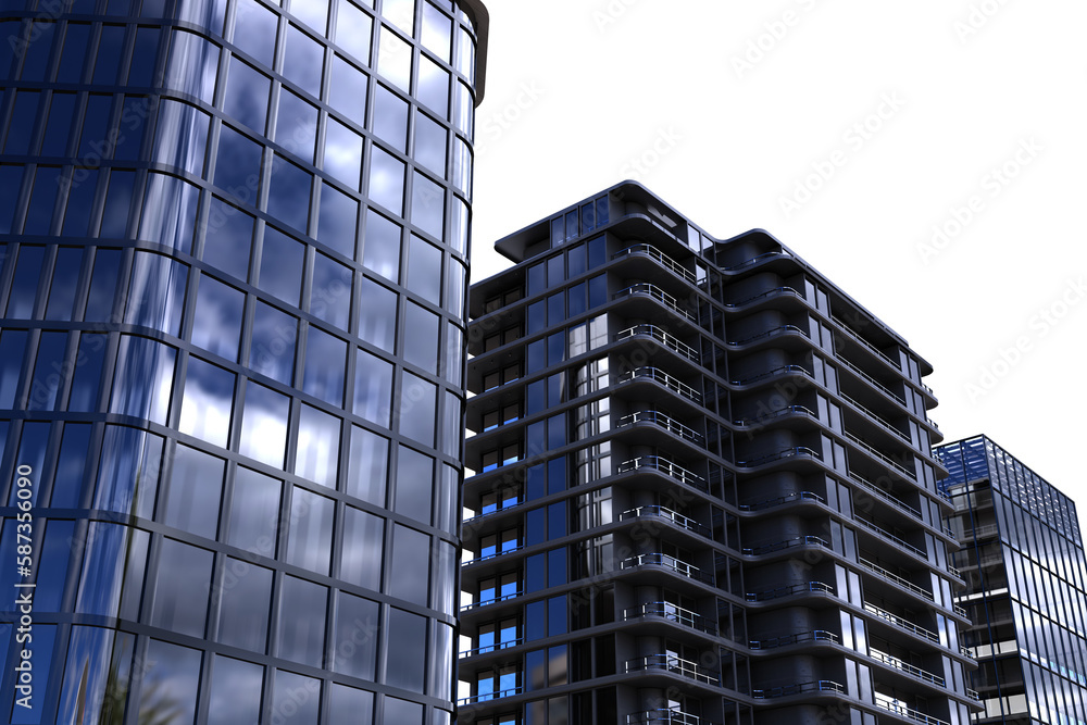 Fototapeta premium Vector image ofÂ&nbsp;3d office buildings